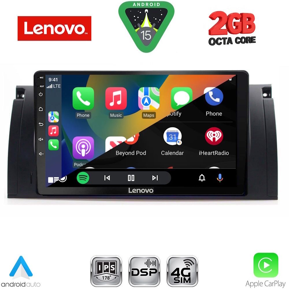 LENOVO LVF 5045_CPA (9inc) MULTIMEDIA TABLET for BMW Series 5 (E39) mod. 1997-2005 | X5 (E53) mod. 1999-2006 - immagine 2