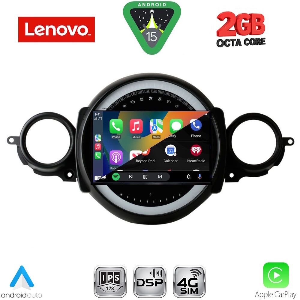 LENOVO LVF 5064_CPA (9inc) MULTIMEDIA TABLET for MINI COOPER (R56-R57) mod. 2006-2014 - CLUBMAN (R55) mod. 2007-2014 - immagine 2