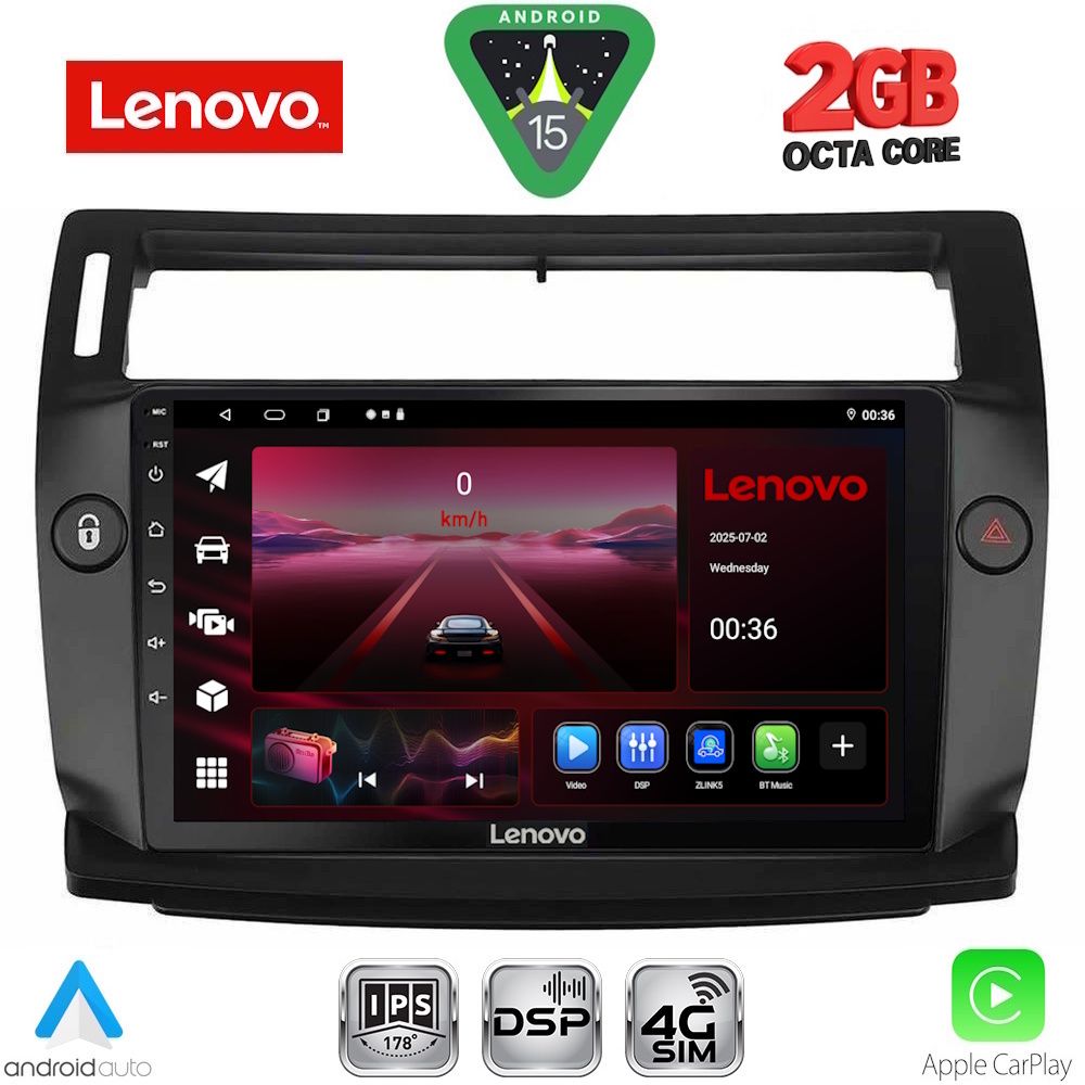 LENOVO LVF 5084BL_CPA (9inc) MULTIMEDIA TABLET for CITROEN C4 mod. 2004-2011 (BLACK)