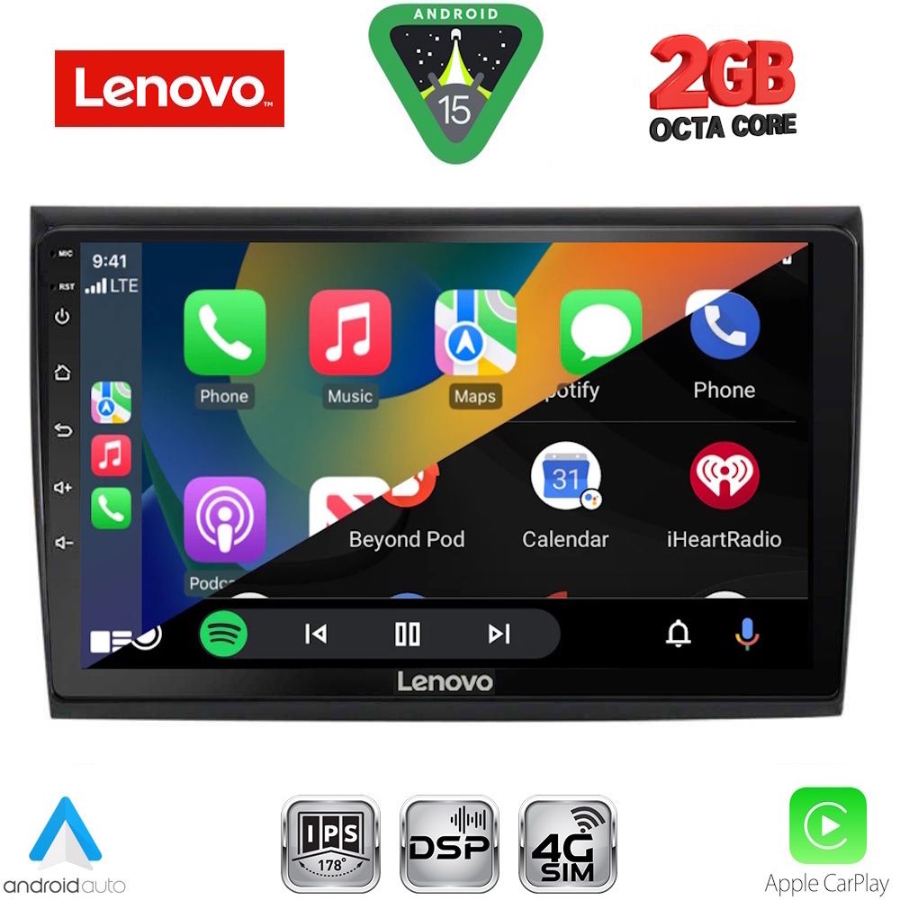 LENOVO LVF 5136_CPA (9inc) MULTIMEDIA TABLET for FIAT BRAVO mod. 2007-2019 - immagine 2