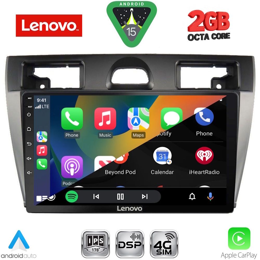 LENOVO LVF 5153SL_CPA (9inc) MULTIMEDIA TABLET for FORD FIESTA mod. 2005-2008 (SILVER) - immagine 2
