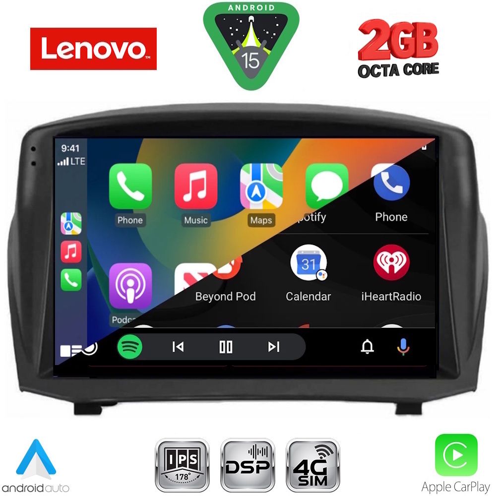 LENOVO LVF 5154B_CPA (9inc) MULTIMEDIA TABLET for FORD FIESTA mod. 2008-2017 - immagine 2