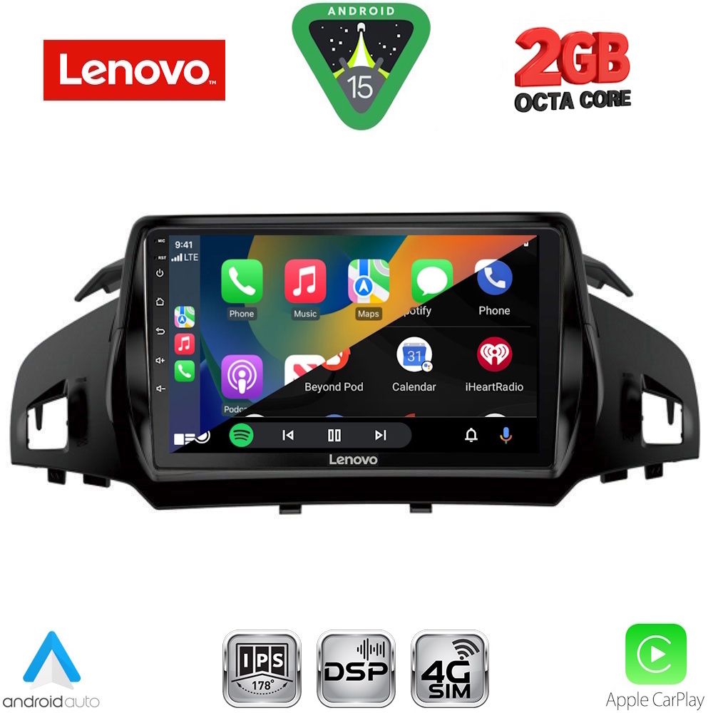 LENOVO LVF 5160_CPA (9inc) MULTIMEDIA TABLET for FORD KUGA mod. 2013-2019 – CMAX mod. 2011-2020 - immagine 2