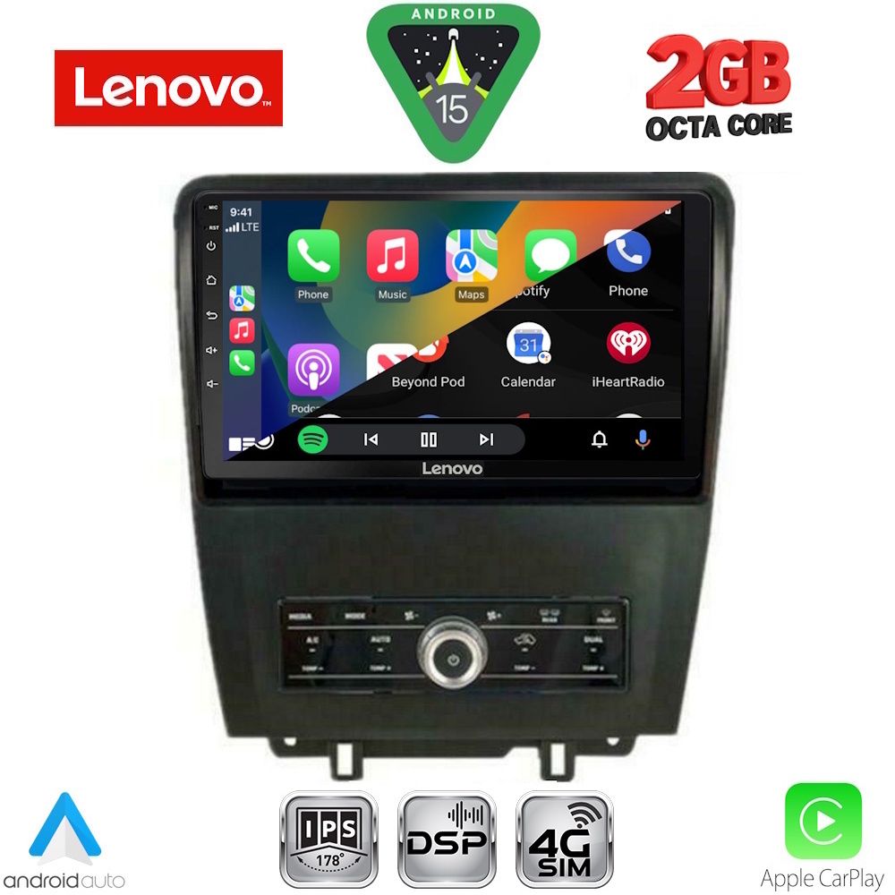 LENOVO LVF 5165_CPA (9inc) MULTIMEDIA TABLET for FORD MUSTANG mod. 2010-2015 - immagine 2