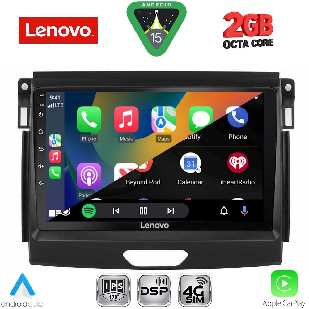 LENOVO LVF 5173_CPA (9inc) MULTIMEDIA TABLET for FORD RANGER mod. 2018-2023 - immagine 2
