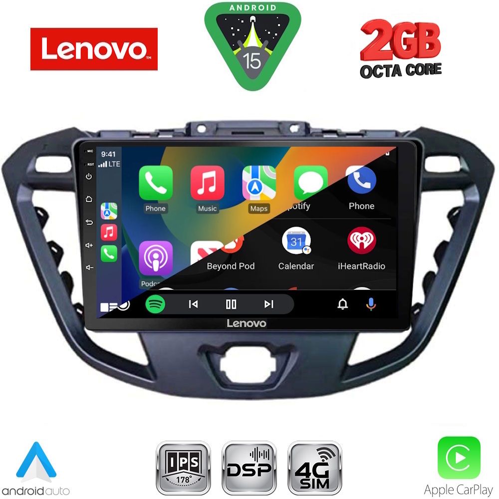 LENOVO LVF 5177_CPA (9inc) MULTIMEDIA TABLET for FORD TRANSIT CUSTOM | TOURNEO CUSTOM mod. 2013-2019 - immagine 2