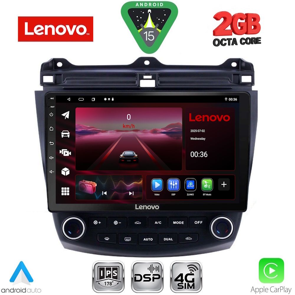 LENOVO LVF 5182_CPA (10inc) MULTIMEDIA TABLET for HONDA ACCORD mod. 2003-2007