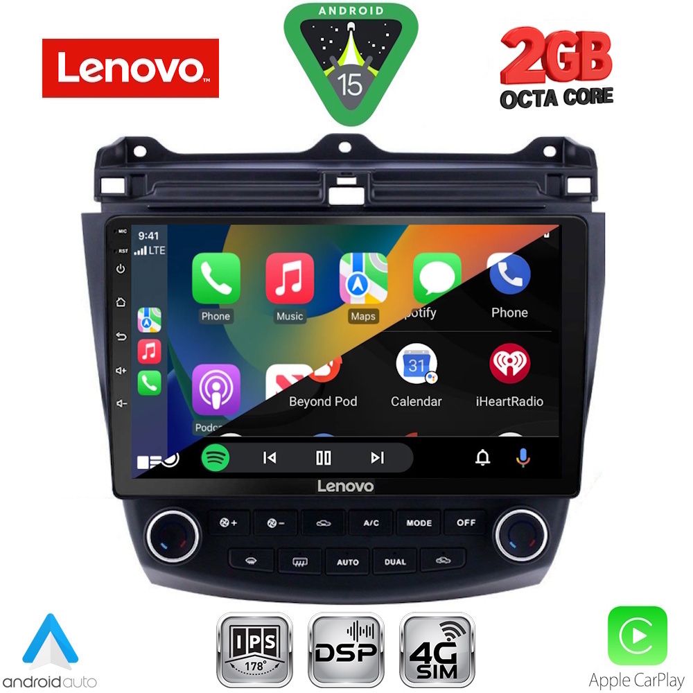 LENOVO LVF 5182_CPA (10inc) MULTIMEDIA TABLET for HONDA ACCORD mod. 2003-2007 - immagine 2