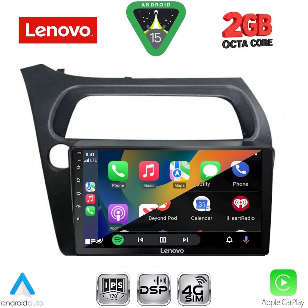 LENOVO LVF 5189_CPA (9inc) MULTIMEDIA TABLET for HONDA CIVIC 3D-5D mod. 2006-2012 - immagine 2