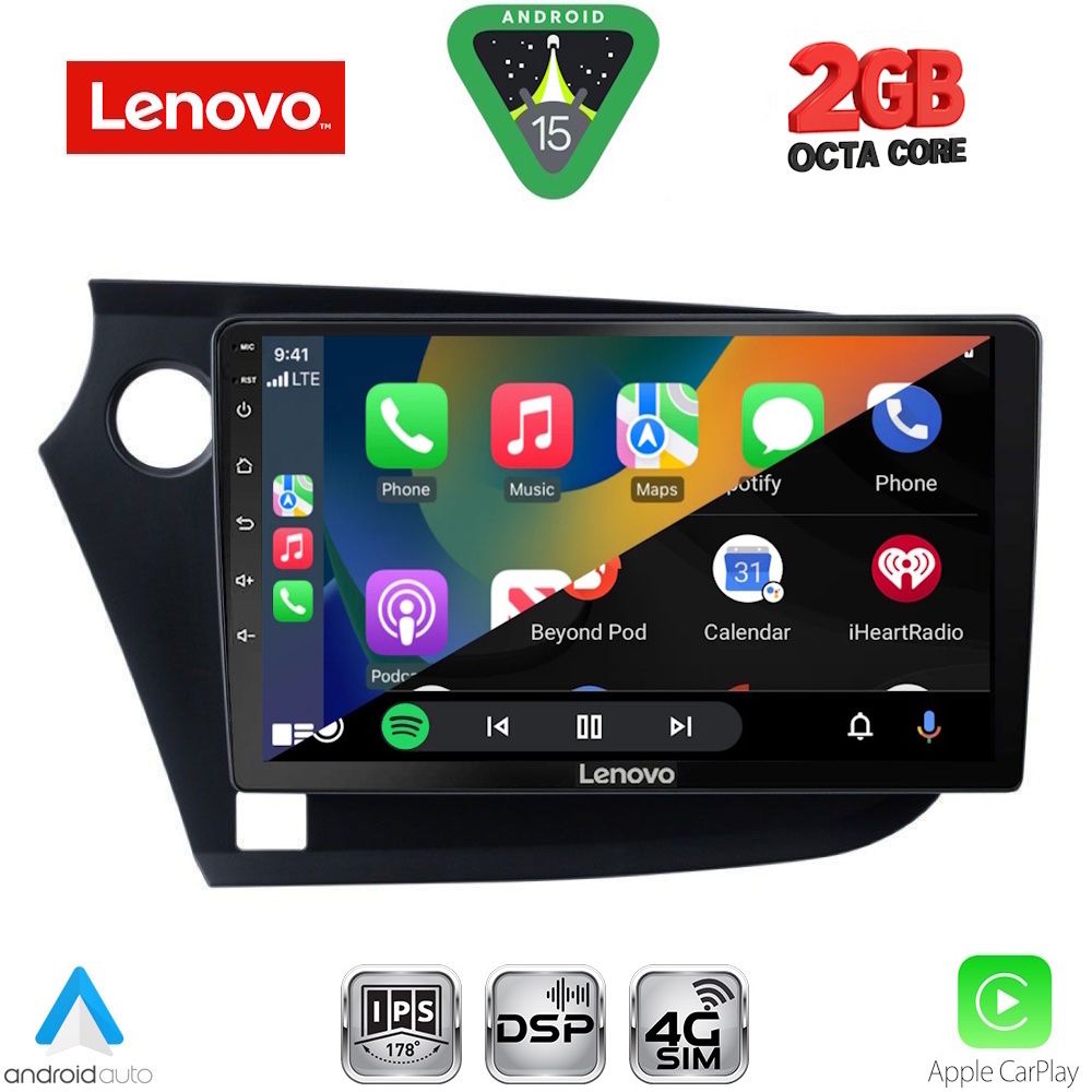LENOVO LVF 5205_CPA (9inc) MULTIMEDIA TABLET for HONDA INSIGHT mod. 2009-2014 - immagine 2