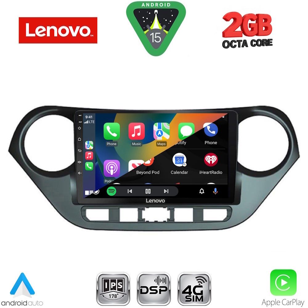 LENOVO LVF 5224_CPA (9inc) MULTIMEDIA TABLET for HYUNDAI i10 mod. 2014-2020 - immagine 2
