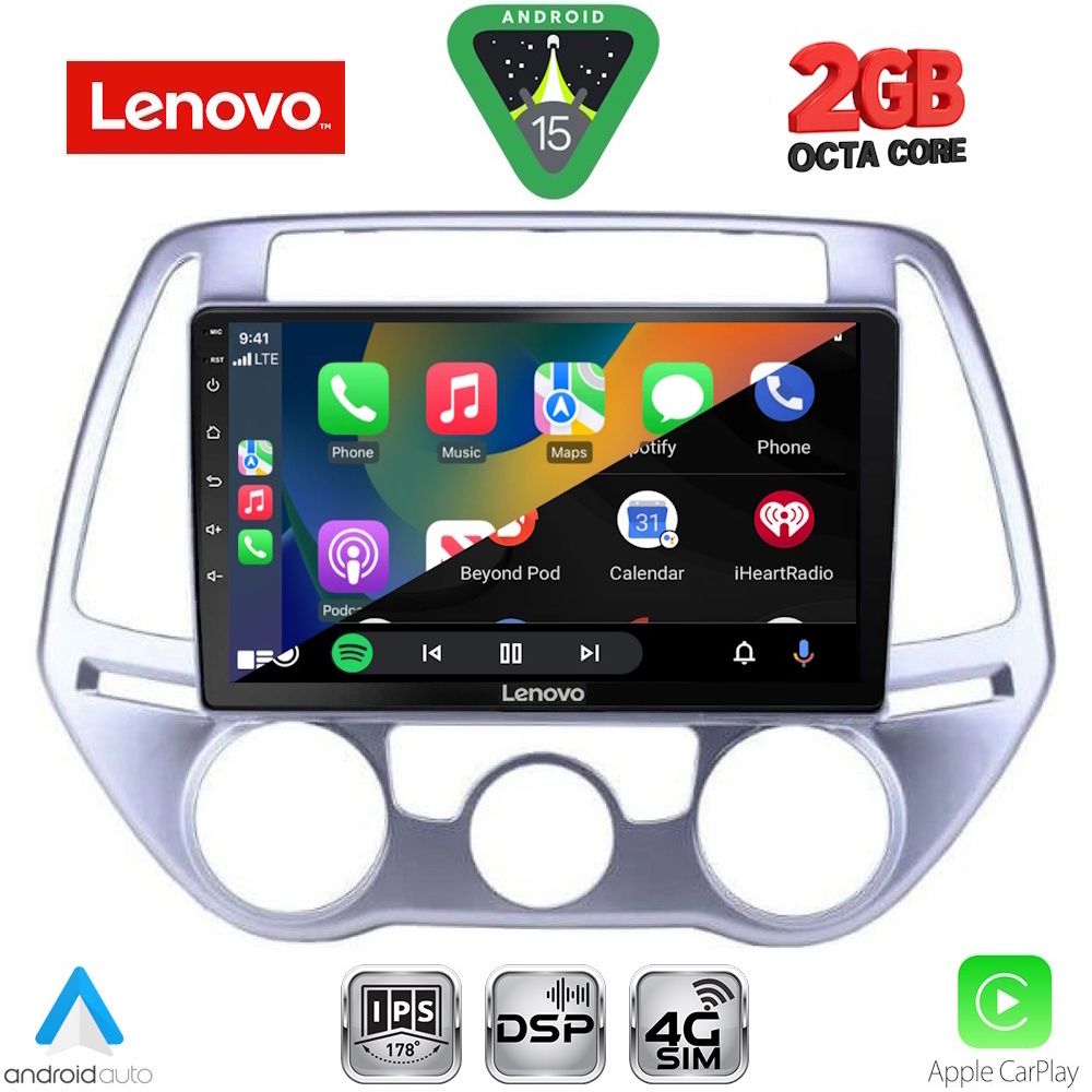 LENOVO LVF 5227_CPA A/C (9inc) MULTIMEDIA TABLET for HYUNDAI i20 mod. 2008-2012 - immagine 2