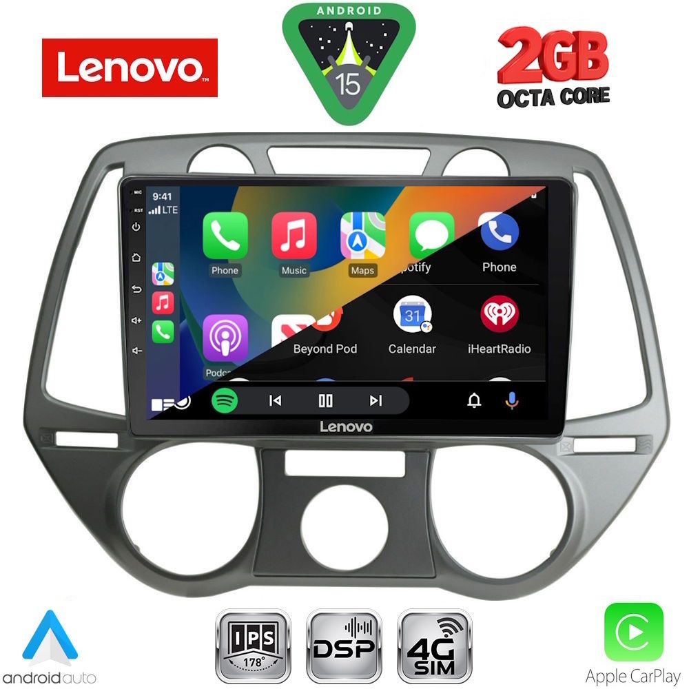 LENOVO LVF 5228_CPA A/C (9inc) MULTIMEDIA TABLET for HYUNDAI i20 mod. 2008-2012 - immagine 2