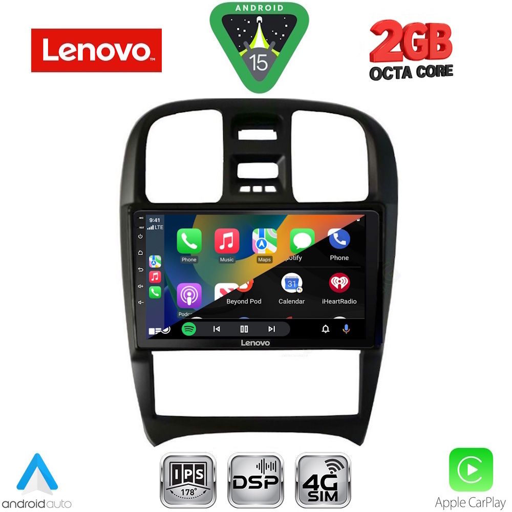 LENOVO LVF 5247_CPA (9inc) MULTIMEDIA TABLET for HYUNDAI SONATA mod. 2000-2006 - immagine 2