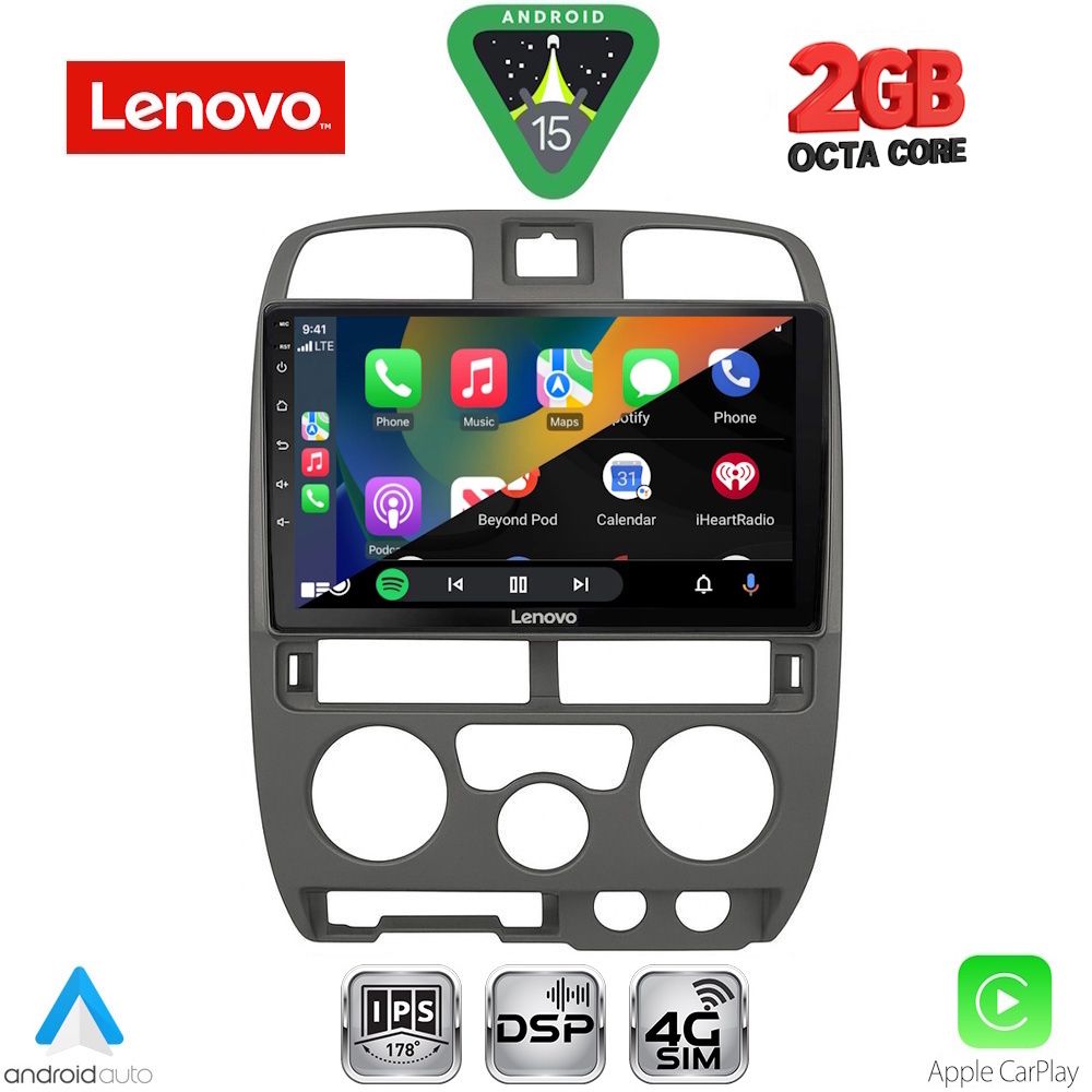 LENOVO LVF 5253GR_CPA (9inc) MULTIMEDIA TABLET for ISUZU D-MAX mod. 2002-2008 (GREY) - immagine 2