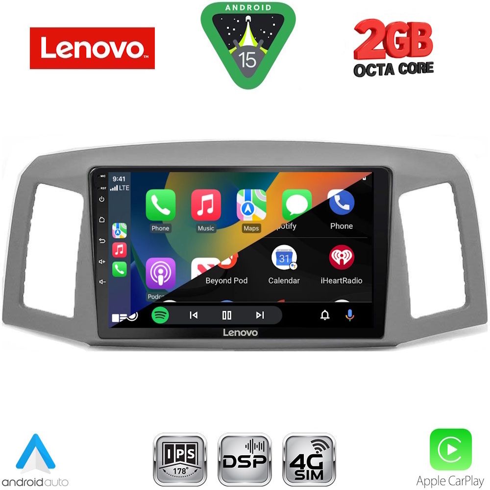 LENOVO LVF 5281_CPA (10inc) MULTIMEDIA TABLET for JEEP GRAND CHEROKEE mod. 2005-2007 - immagine 3