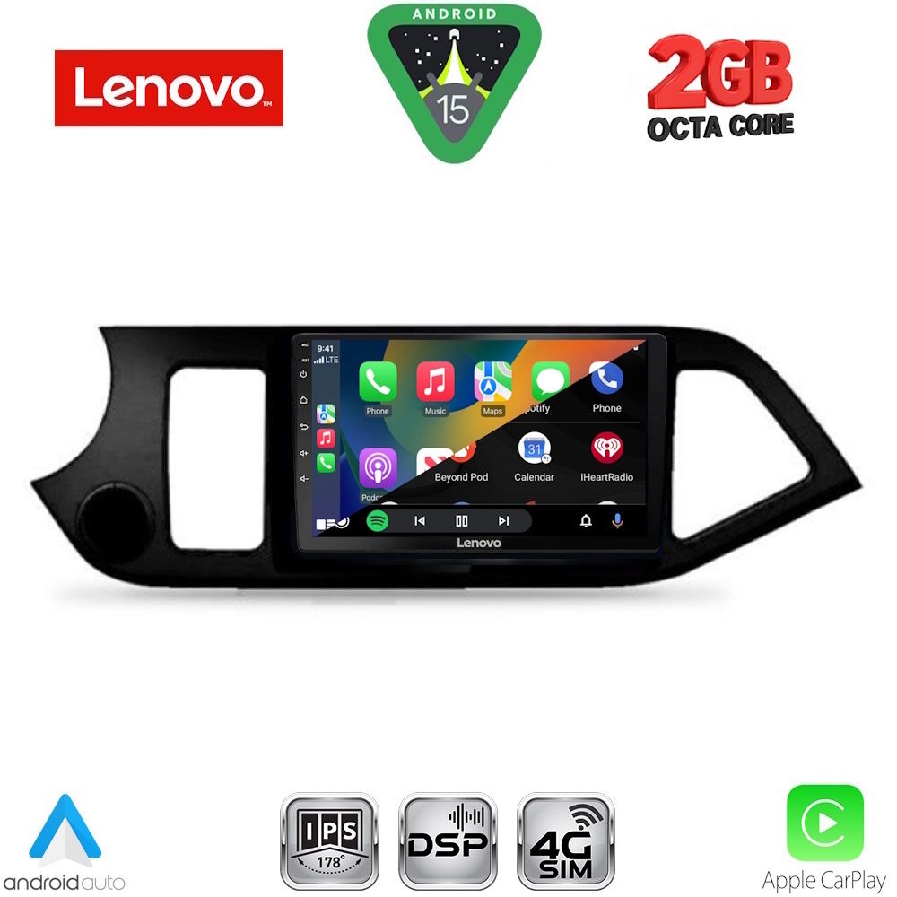 LENOVO LVF 5308_CPA (9inc) MULTIMEDIA TABLET for KIA PICANTO mod. 2011-2017 - immagine 2