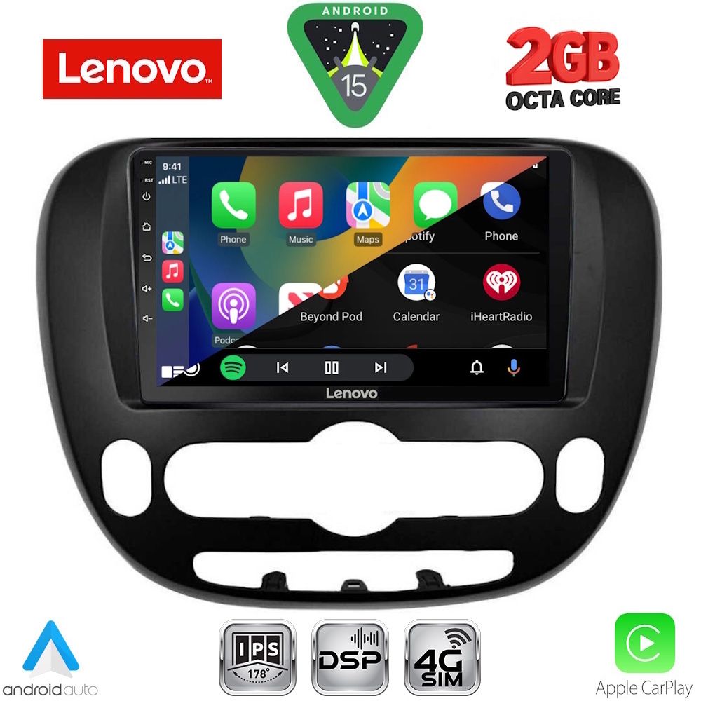 LENOVO LVF 5321_CPA (9inc) MULTIMEDIA TABLET for KIA SOUL mod. 2014-2025 - immagine 2