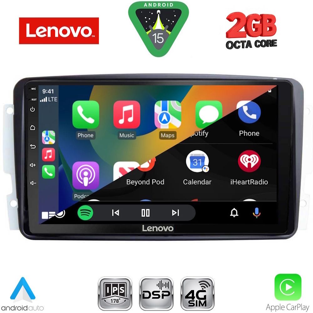 LENOVO LVF 5401_CPA (9inc) MULTIMEDIA TABLET for MERCEDES CLK (W209) mod. 2000-2004 - immagine 2