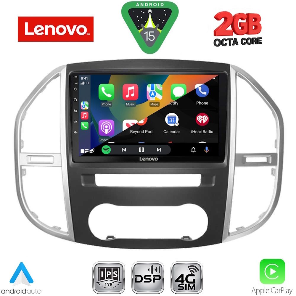 LENOVO LVF 5429_CPA (10inc) MULTIMEDIA TABLET for MERCEDES VITO – VIANO (W447) mod. 2015-2024 - immagine 2