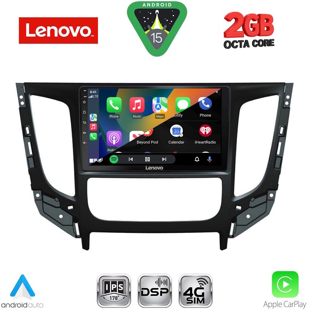 LENOVO LVF 5437_CPA CLIMA (9inc) MULTIMEDIA TABLET for MITSUBISHI L200 mod. 2015-2019 with CLIMA - immagine 2