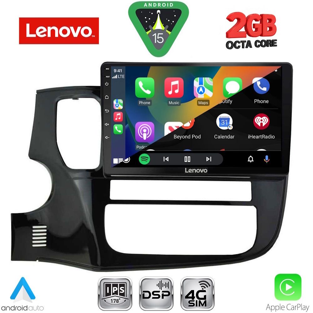 LENOVO LVF 5443_CPA (10inc) MULTIMEDIA TABLET for MITSUBISHI OUTLANDER mod. 2013-2020 - immagine 2