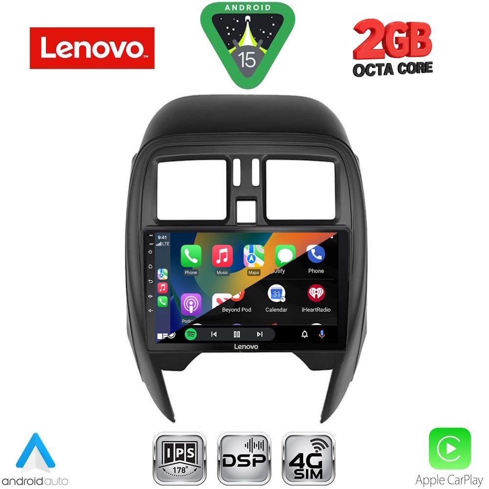 LENOVO LVF 5451_CPA (SQUARE) (9inc) MULTIMEDIA TABLET for NISSAN MICRA mod. 2014-2017 - immagine 2