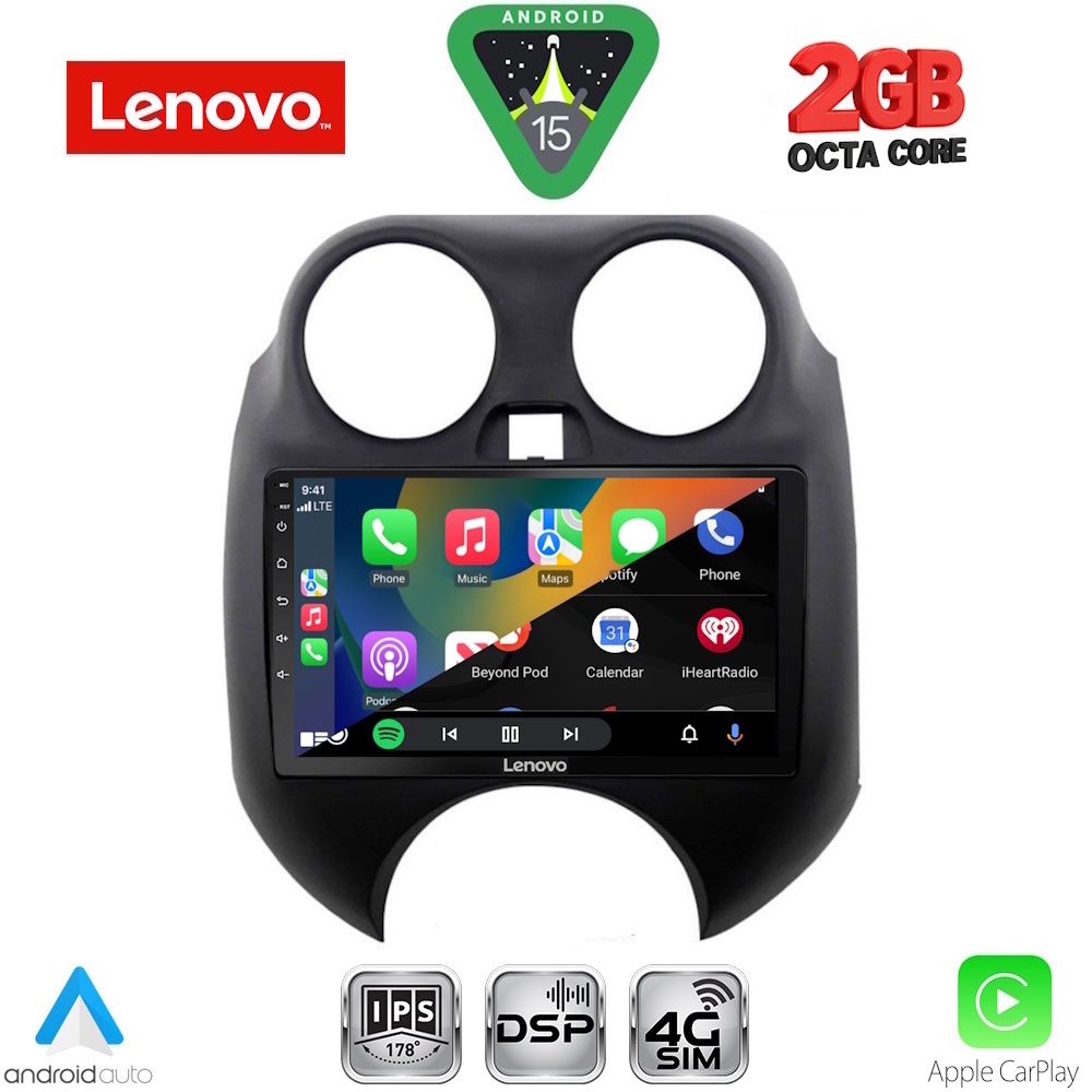 LENOVO LVF 5459_CPA (9inc) MULTIMEDIA TABLET for NISSAN MICRA mod. 2010-2014 - immagine 2
