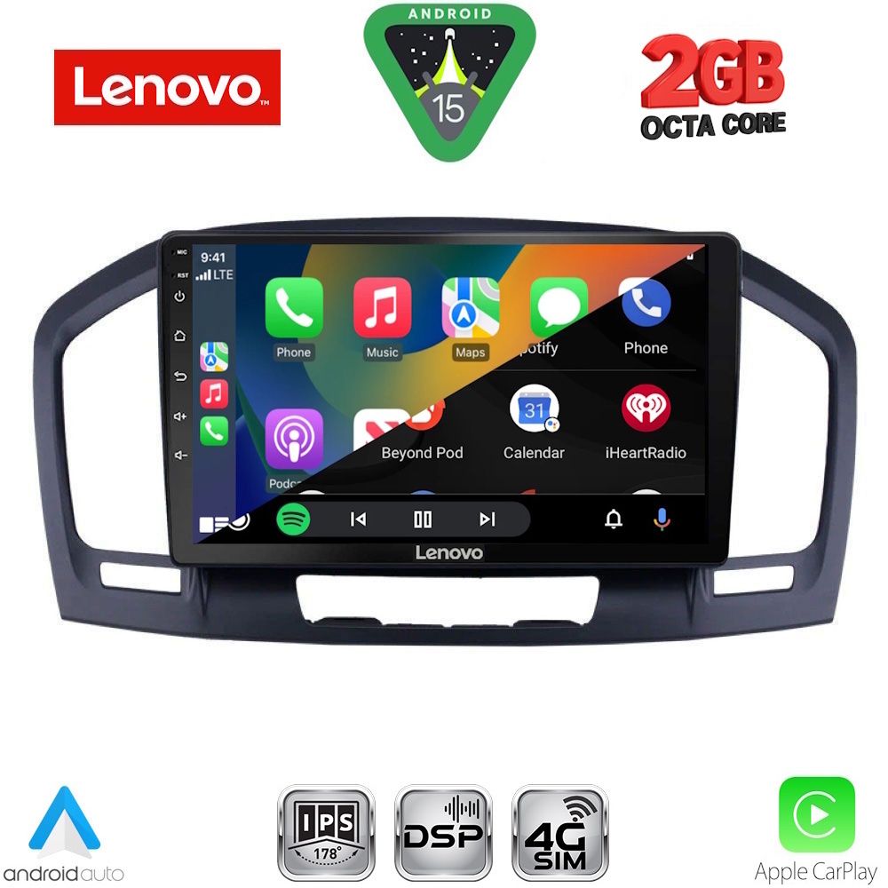 LENOVO LVF 5491BL_CPA (9inc) MULTIMEDIA TABLET for OPEL INSIGNIA mod. 2008-2013 (BLACK) - immagine 2