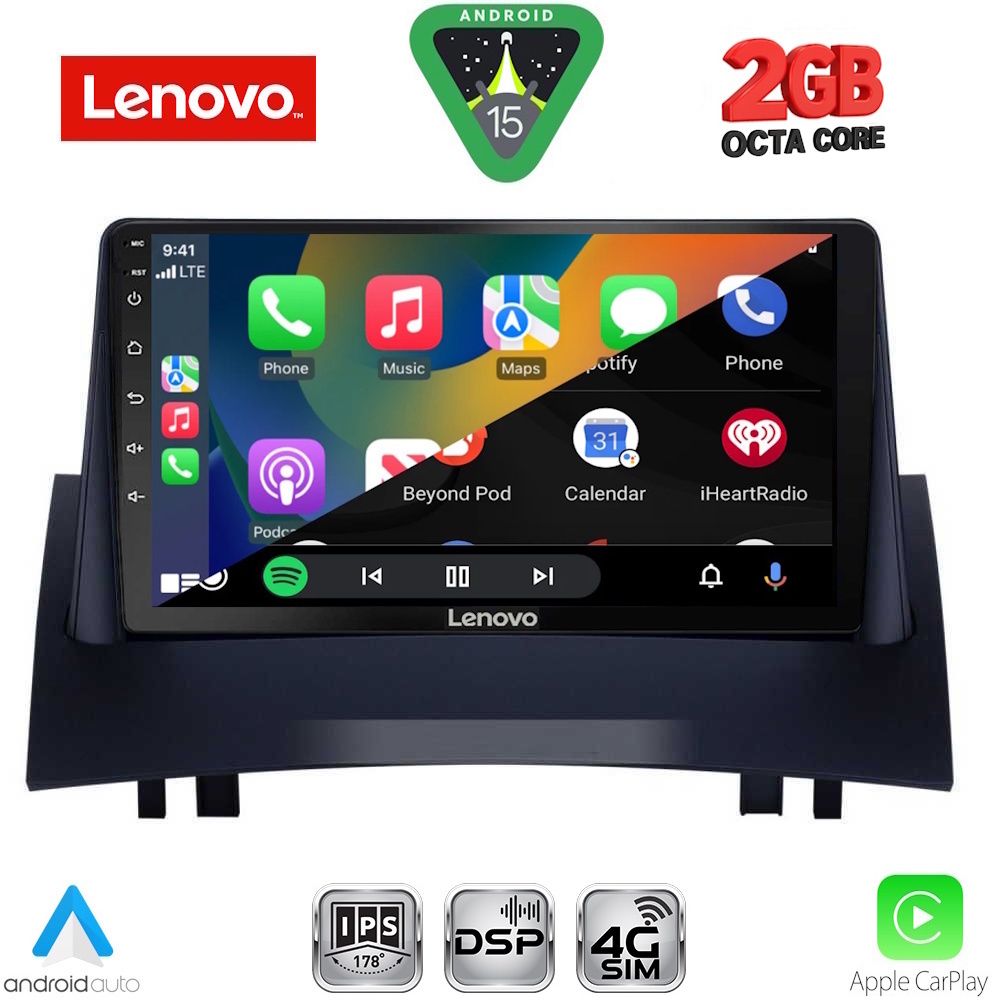 LENOVO LVF 5555_CPA (9inc) MULTIMEDIA TABLET for RENAULT MEGANE 2 mod. 2002-2008 - immagine 2