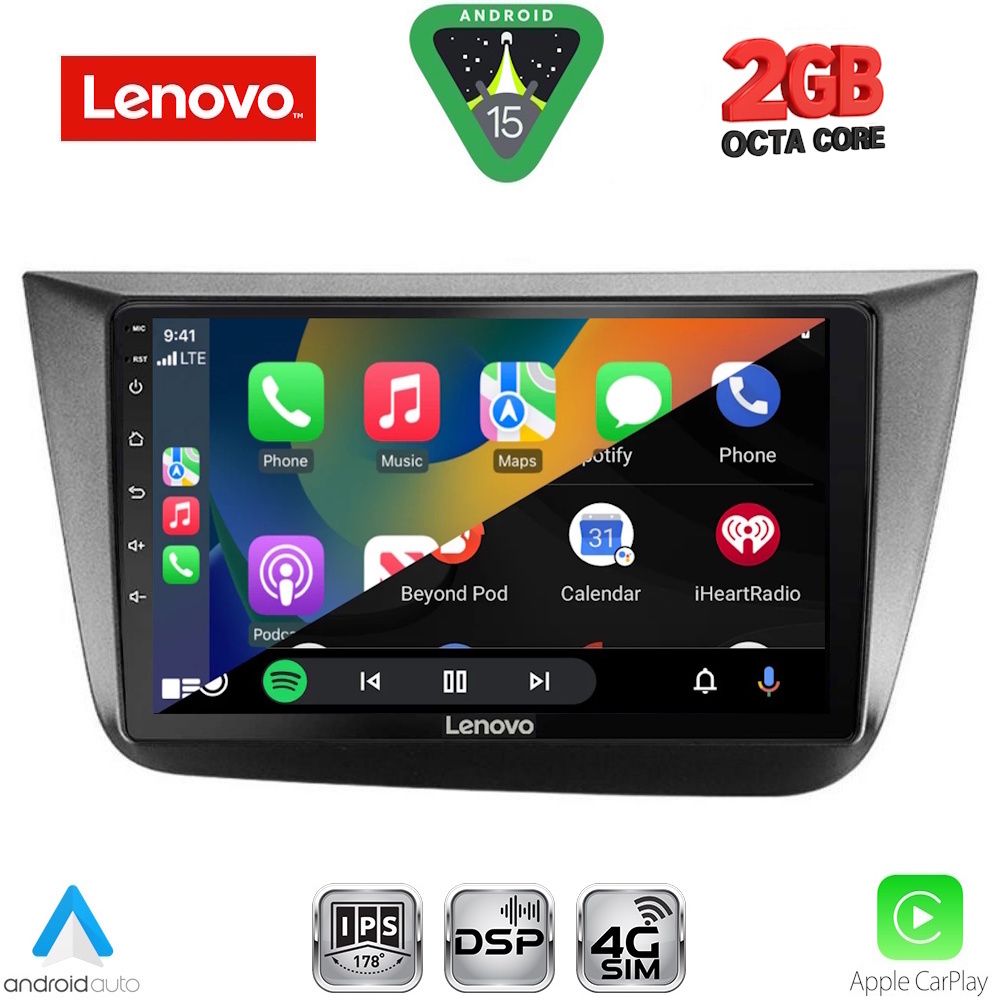 LENOVO LVF 5570_CPA (9inc) MULTIMEDIA TABLET for SEAT ALTEA mod. 2004-2015 - immagine 2