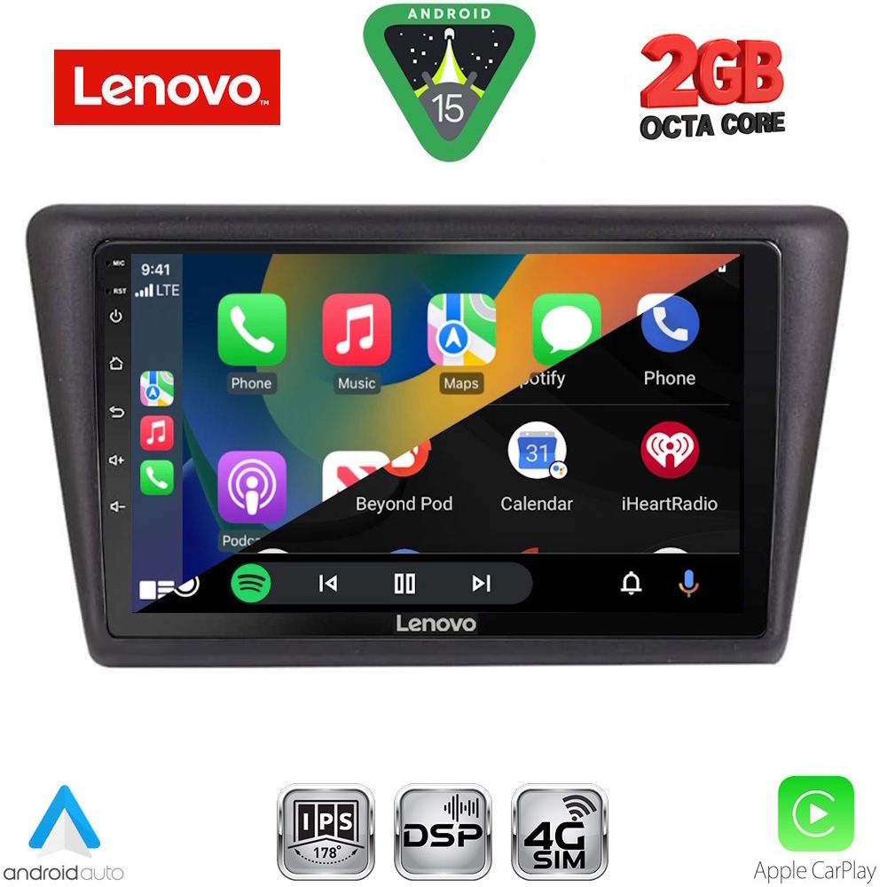LENOVO LVF 5600_CPA (9inc) MULTIMEDIA TABLET for SKODA RAPID SPACEBACK mod. 2014-2019 - immagine 2
