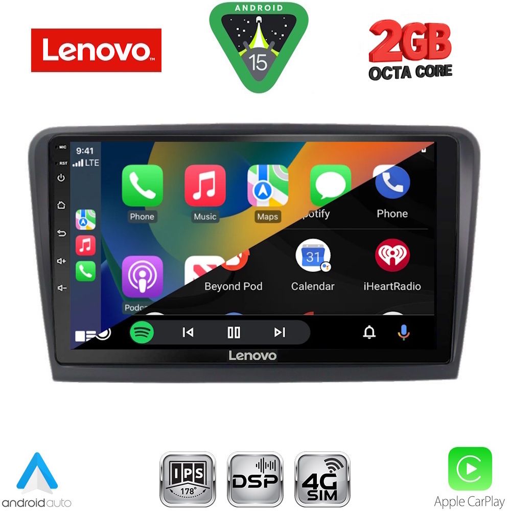 LENOVO LVF 5601_CPA (9inc) MULTIMEDIA TABLET for SKODA RAPID mod. 2012-2023 - immagine 2