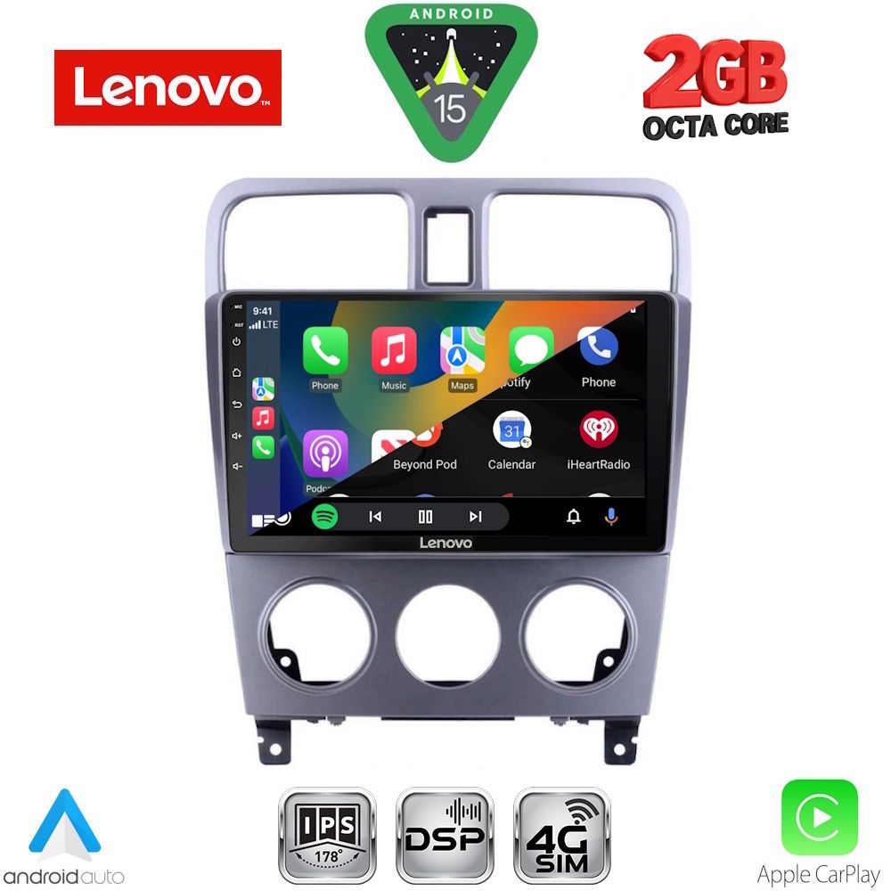 LENOVO LVF 5661_CPA (9inc) MULTIMEDIA TABLET for SUBARU FORESTER mod. 2002-2008 - immagine 2