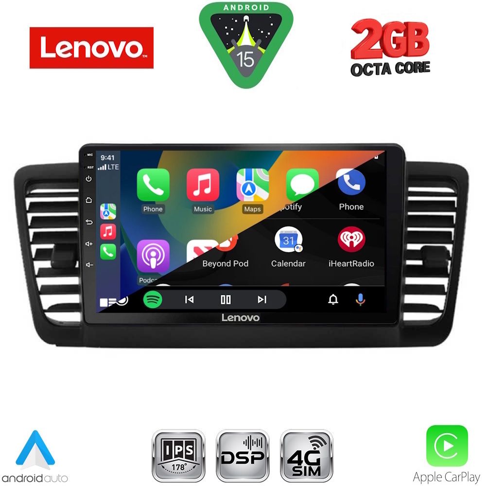 LENOVO LVF 5665_CPA (9inc) MULTIMEDIA TABLET for SUBARU LEGACY - OUTBACK mod. 2002-2008 - immagine 2
