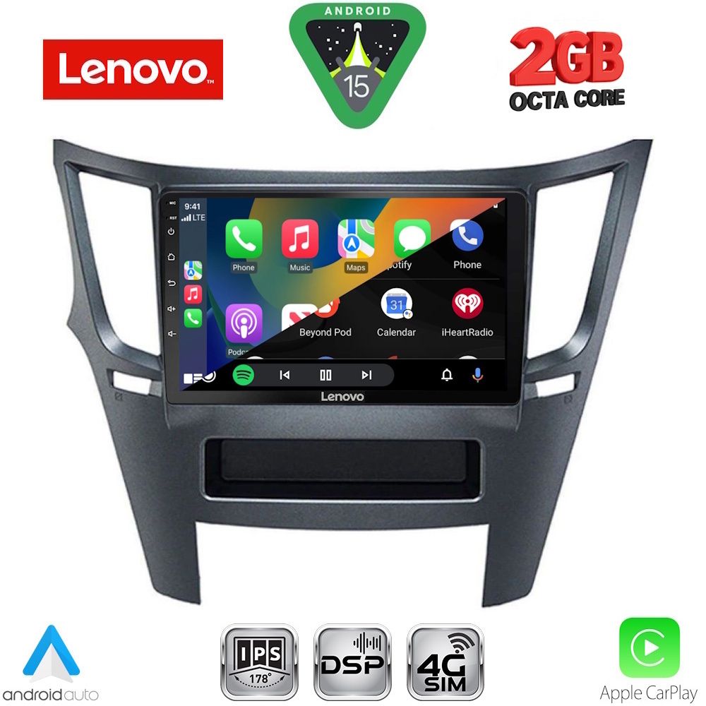 LENOVO LVF 5667_CPA (9inc) MULTIMEDIA TABLET for SUBARU LEGACY – OUTBACK mod. 2009-2014 - immagine 2