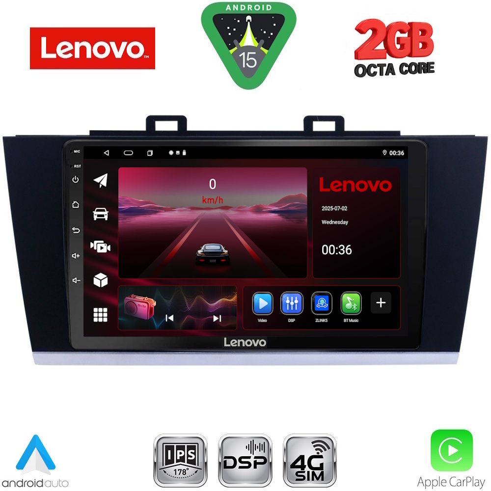 LENOVO LVF 5668_CPA (9inc) MULTIMEDIA TABLET for SUBARU LEGACY – OUTBACK mod. 2014-2019