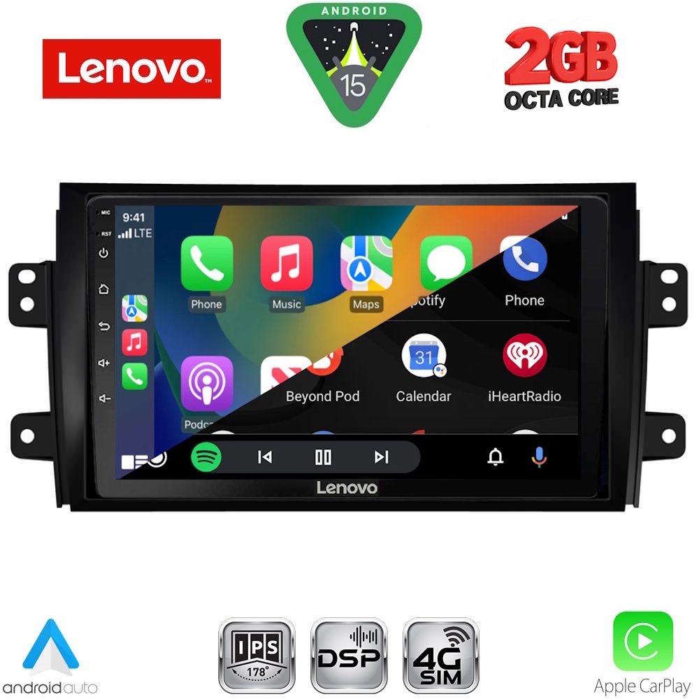 LENOVO LVF 5688_CPA (9inc) MULTIMEDIA TABLET for FIAT SEDICI – SUZUKI SX4 mod. 2005-2013 - immagine 2