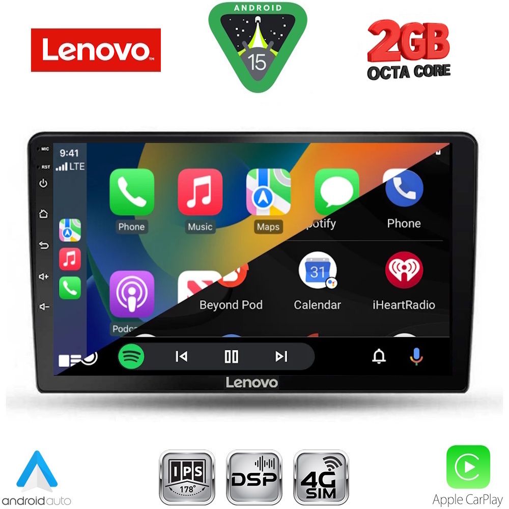 LENOVO LVF 5702_CPA (9inc) MULTIMEDIA TABLET for TOYOTA AURIS mod. 2007-2012 - immagine 2