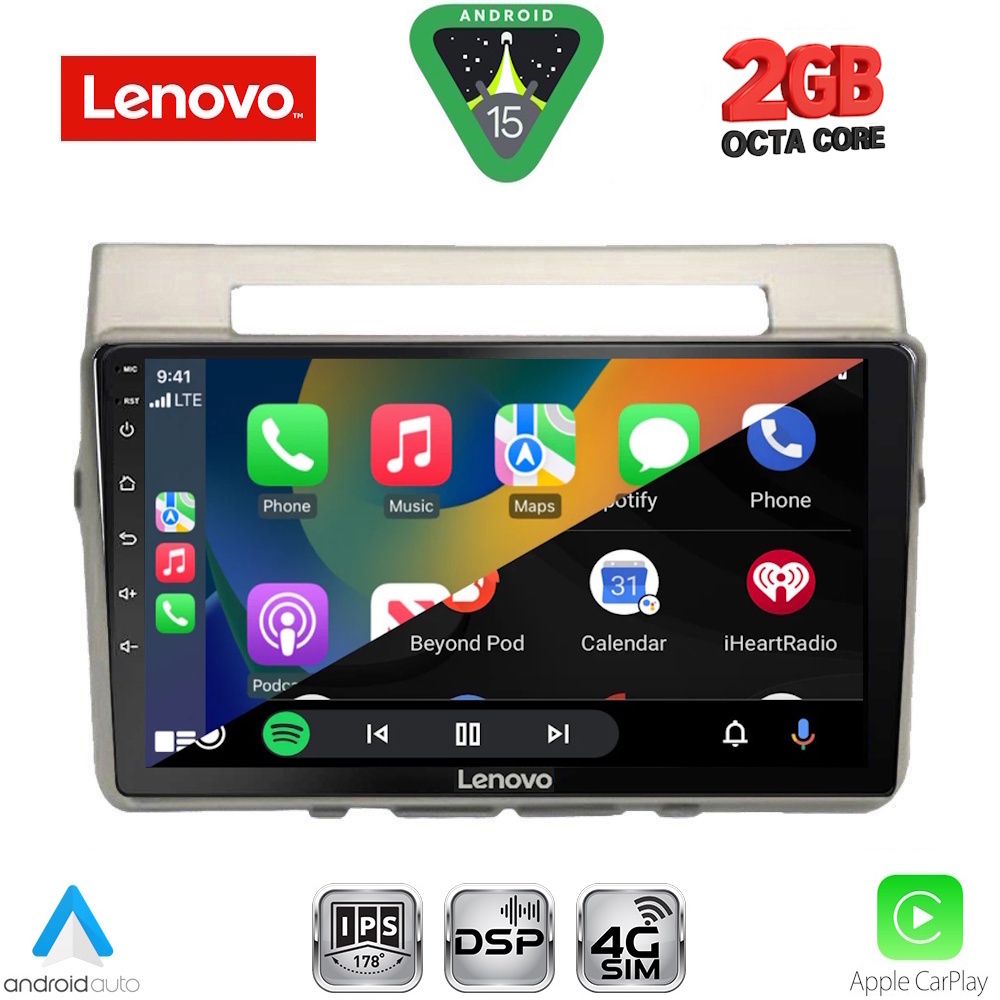 LENOVO LVF 5711B_CPA (9inc) MULTIMEDIA TABLET for TOYOTA COROLLA VERSO mod. 2004-2009 - immagine 2
