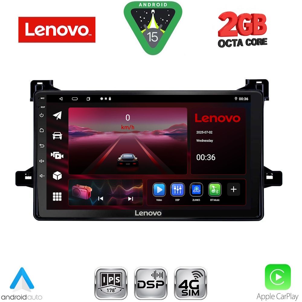 LENOVO LVF 5727_CPA (9inc) MULTIMEDIA TABLET for TOYOTA PRIUS mod. 2016-2020