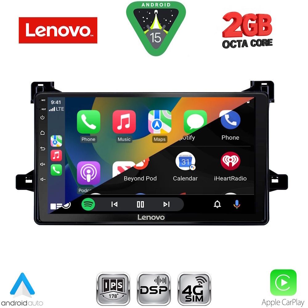 LENOVO LVF 5727_CPA (9inc) MULTIMEDIA TABLET for TOYOTA PRIUS mod. 2016-2020 - immagine 2
