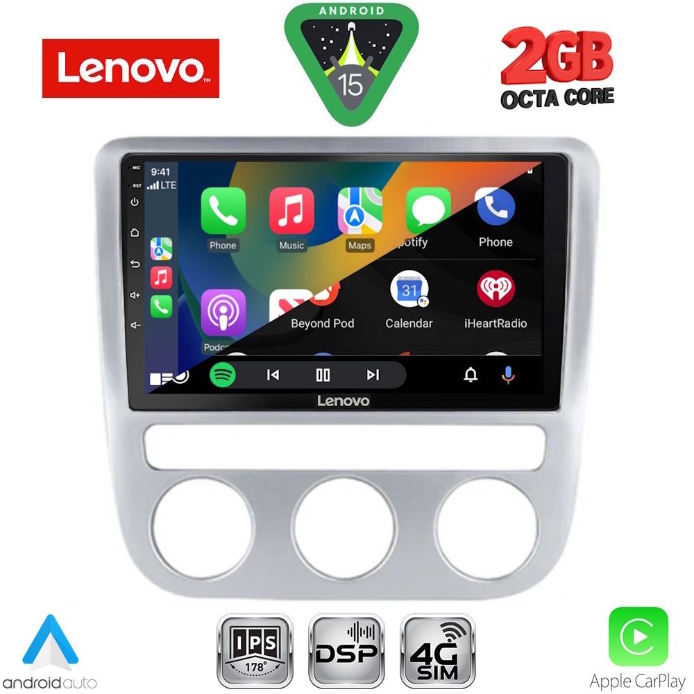 LENOVO LVF 5752_CPA CLIMA (9inc) MULTIMEDIA TABLET for VW EOS mod. 2006-2016 - SCIROCCO mod. 2008-2010 - immagine 2