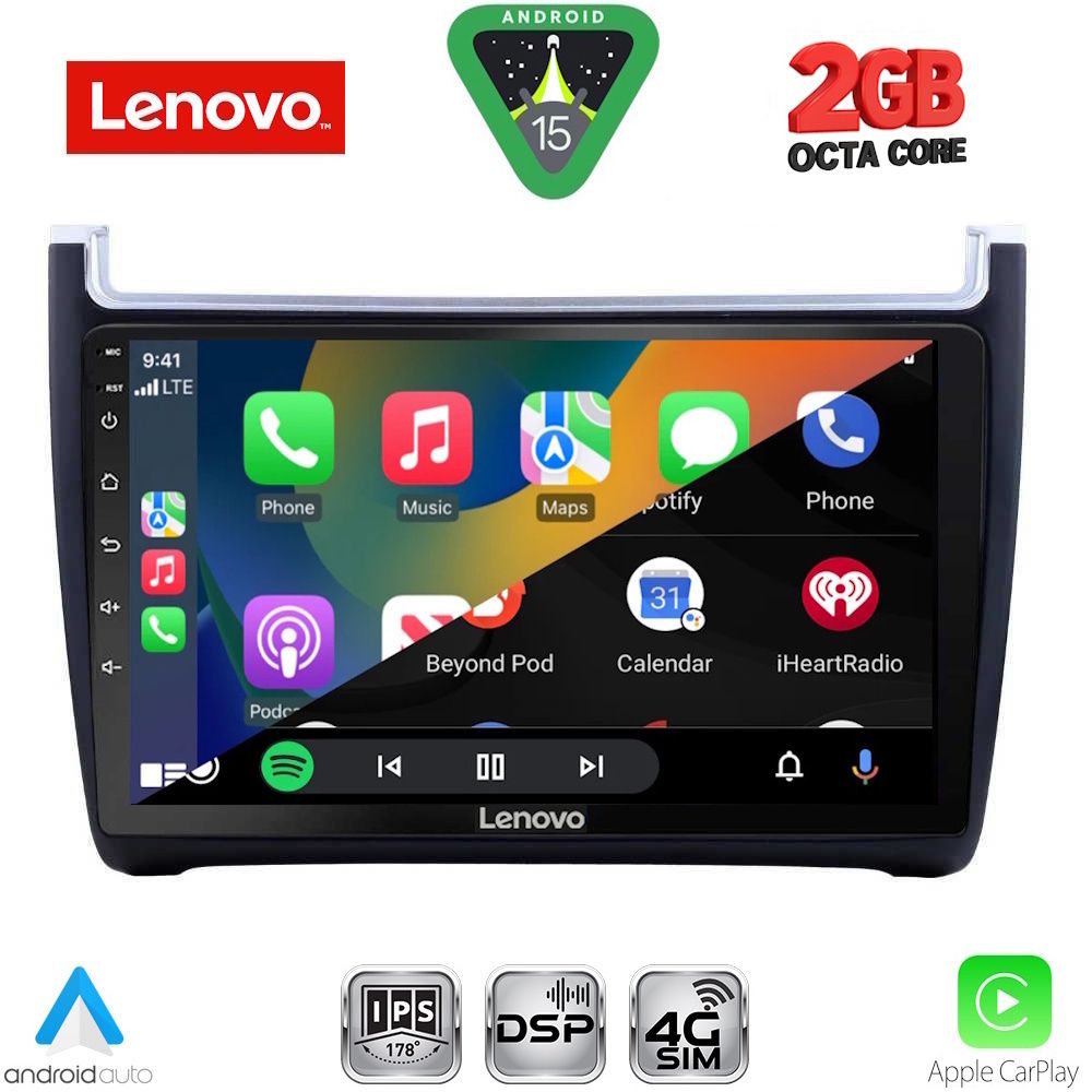 LENOVO LVF 5757_CPA (9inc) MULTIMEDIA TABLET for VW POLO mod. 2014-2017 - immagine 2