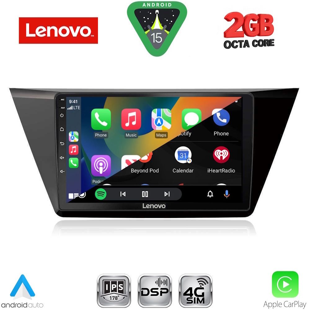 LENOVO LVF 5769_CPA (10inc) MULTIMEDIA TABLET for VW TOURAN mod. 2016-2026 - immagine 2