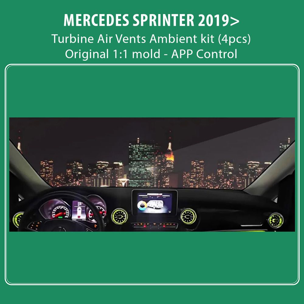 DIQ AMBIENT 8176 SPR - BENZ SPRINTER (W907) (Digital iQ Turbine Air Vent Ambient Light Kit for MERCEDES SPRINTER mod. 2019>) - immagine 2