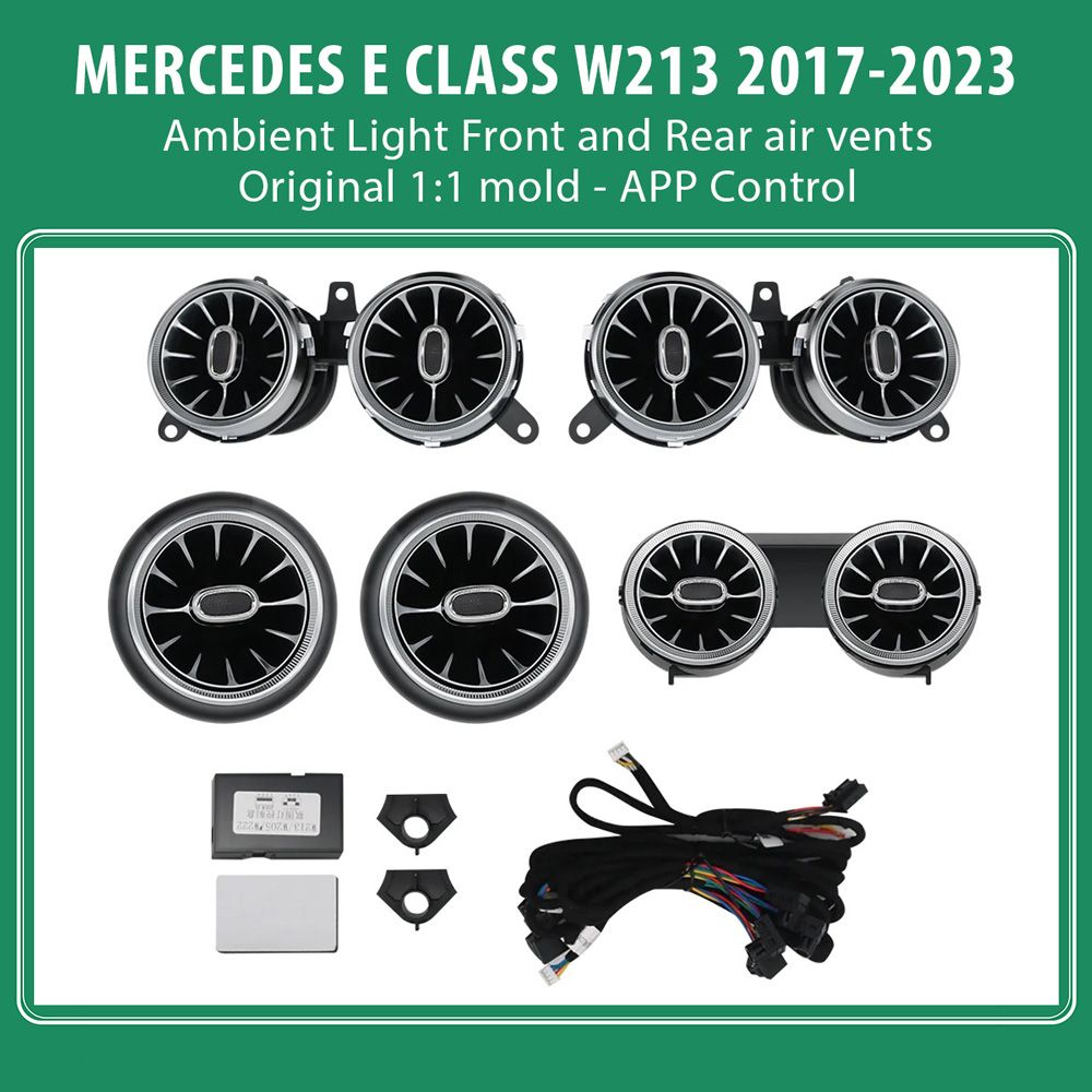 DIQ AMBIENT 8W213I MERCEDES E AIR VENTS (Digital iQ Turbine Air Vent Ambient Light Kit MERCEDES CLASS W213 mod. 2017-2020) - immagine 3