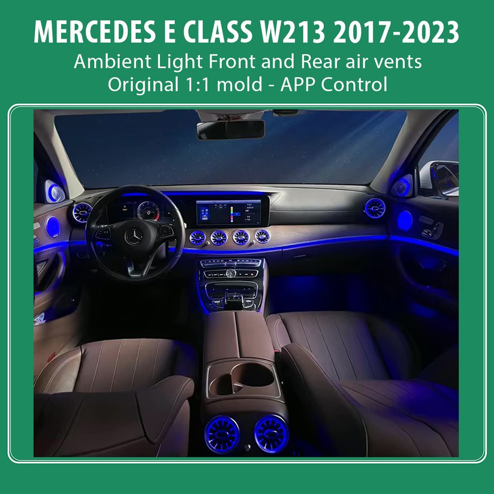 DIQ AMBIENT 8W213I MERCEDES E AIR VENTS (Digital iQ Turbine Air Vent Ambient Light Kit MERCEDES CLASS W213 mod. 2017-2020) - immagine 4