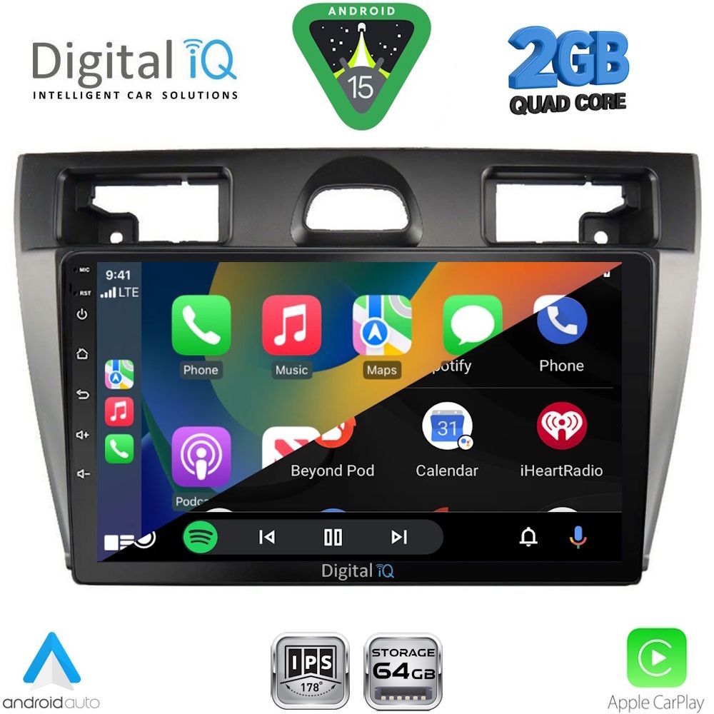 DIGITAL IQ RSD 1153SL_CPA (9inc) MULTIMEDIA TABLET for FORD FIESTA mod. 2005-2008 (SILVER) - immagine 2
