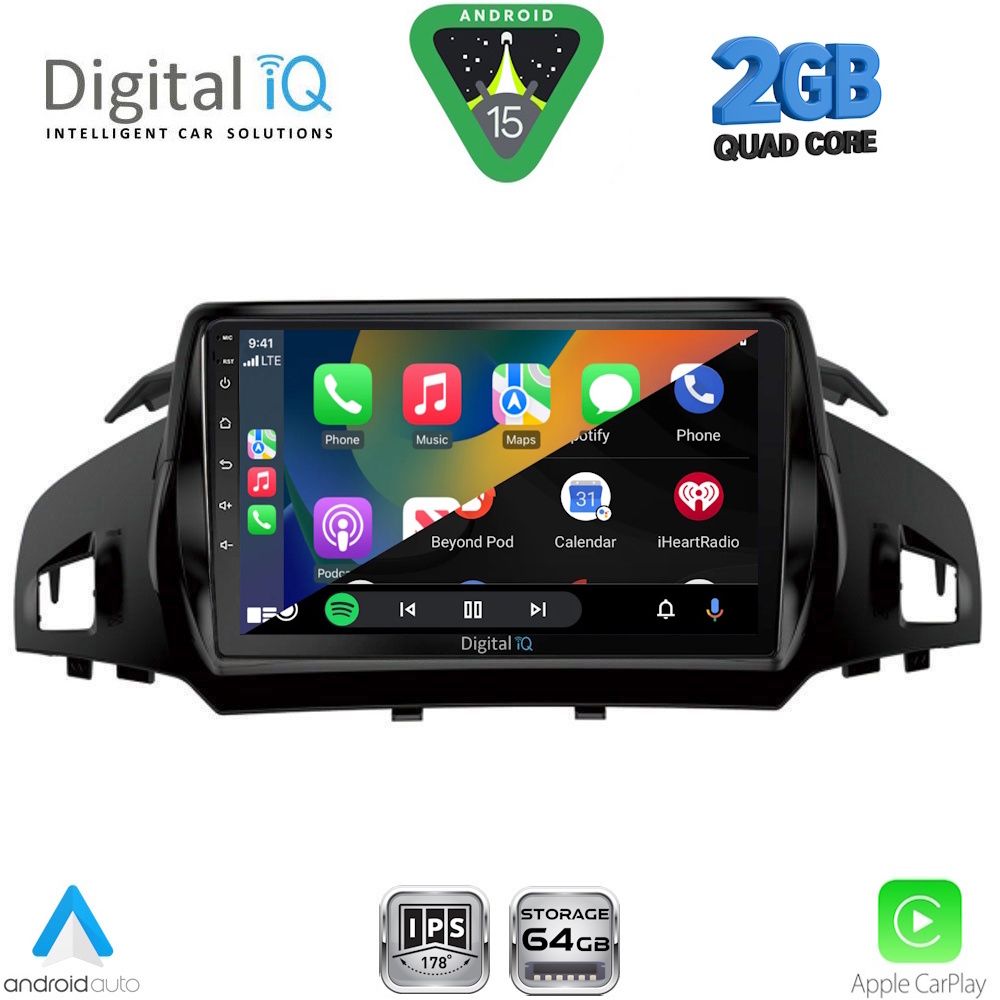 DIGITAL IQ RSD 1160_CPA (9inc) MULTIMEDIA TABLET for FORD KUGA mod. 2013-2019 – CMAX mod. 2011-2020 - immagine 2